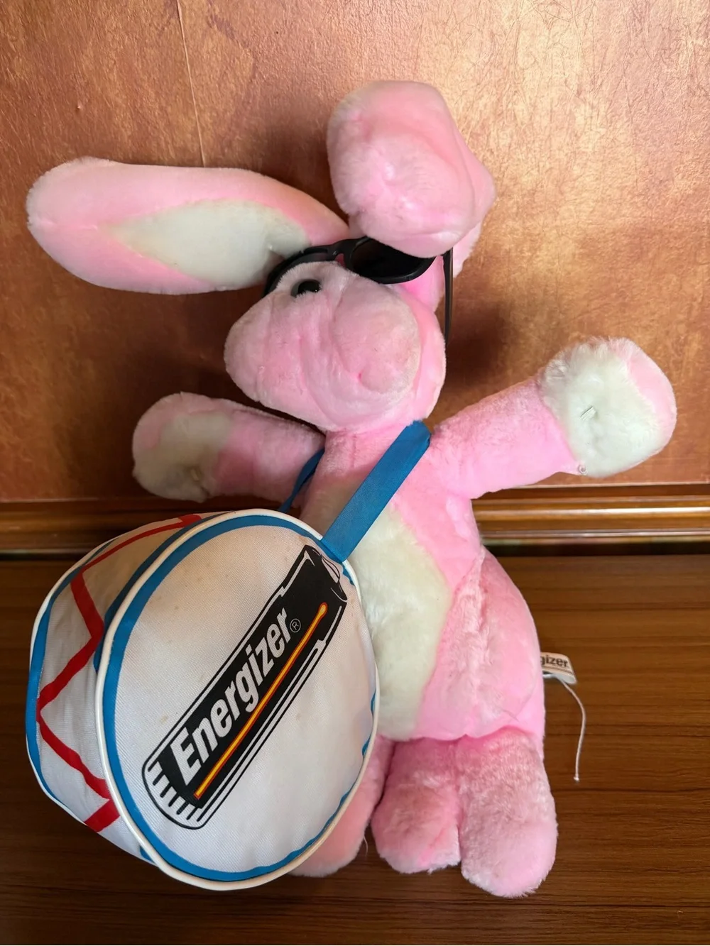 1995 ENERGIZER Bunny Plush Stuffed Toy Rabbit Drum Glasses Battery Promo Lrg 22”